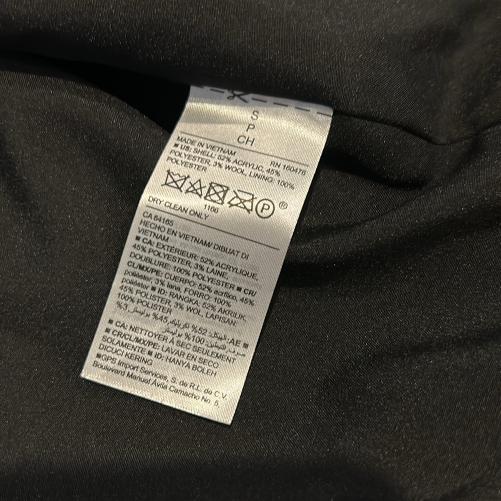 NWT Old Navy Black Zipper Front Peacoat with Pockets - Picture 9 of 9